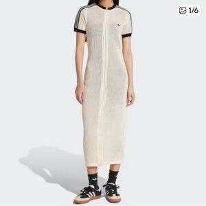 Adidas Cream Maxi Dress